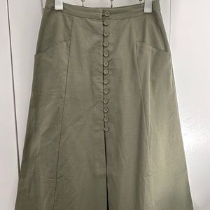 ASOS DESIGN midi skirt with button front